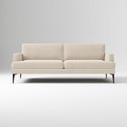 Andes 86in Sofa, Performance Distressed Velvet Sand, Dark Pewter