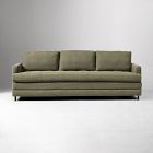 Clarisse, 86" Sofa, Poly, Performance Marled Basketweave, Dark Olive, Textured Antique Bronze