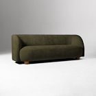 Laurent  86" Sofa, Performance Distressed Velvet, Juniper, Cool Walnut