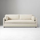 Marin 85in Sofa, Performance Basketweave Alabaster, Down Blend
